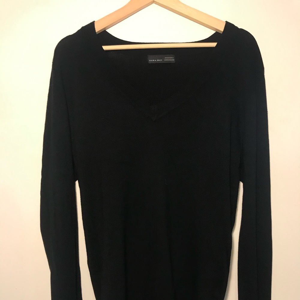 Zara deep V soft sweater